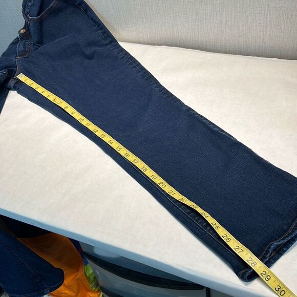 Lands' End Denim Jeans Womens Sz 12 Mid Rise Straight Cut 28.5" Inseam - Picture 11 of 11